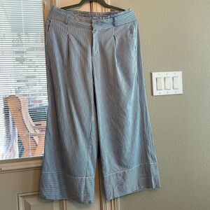 Banana republic pinstripe wide leg crop gauchos culottes